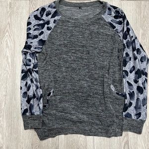 Grey Cheetah Sweater.
